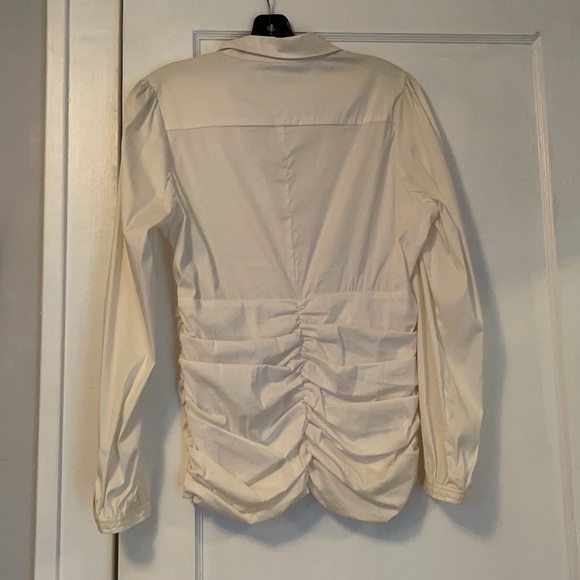 Sem Per Lei Ruched Button Up Blouse - Picture 4 of 7